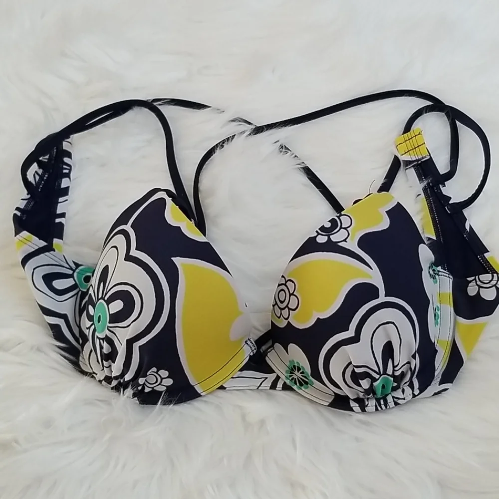 Aerie Bridget Floral Straps Pushup Bikini Bra